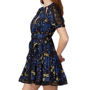 Self-Portrait Wildflower Printed Mini Dress